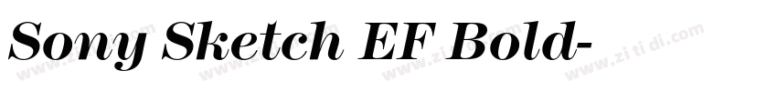 Sony Sketch EF Bold字体转换